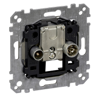 ant.out.ins. 2inputs R-TV /SAT thr.sock., MTN299201, WIRING DEVICES, MERTEN, TV - SCHNEIDER ELECTRIC (pavadinimas tikslinamas)