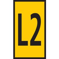 Markiruotė "L2" laidui užspaudžiama 4.0-6.0mm2 WIC3 [pak. po 200 vnt.] - HELLERMANN TYTON