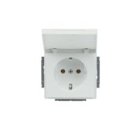 Lizdas p/t SCHUKO su dangteliu be rėmelio baltos matinės spalvos 16A 250V 20 EUK-884 Future Linear - ABB