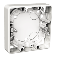 Dėžutė v/t [85x85x21] vienguba balta IP21 Exxact - SCHNEIDER ELECTRIC