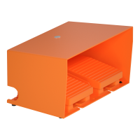 Jungiklis kojinis dvigubas 2no+2nc IP66 su dangčiu oranžinis XPER Harmony - SCHNEIDER ELECTRIC