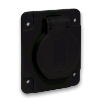 SOCKET SCHUKO ENC 65X85 BACK BLACK IP54, PKS61N, INDUSTRIAL SOCKET OUTLETS, PRATIKA LV SOCKETS AND PLUGS, DOMESTIC SOCKETS - SCHNEIDER ELECTRIC (pavadinimas tikslinamas)