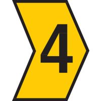 Markiruotė "4" laidui užmaunama 4-9mm karpoma geltona HGDC4 [pak. po 250 vnt.] - HELLERMANN TYTON