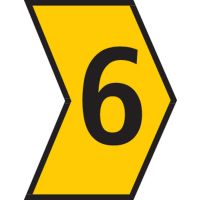 Markiruotė "6" laidui užmaunama 4-9mm karpoma geltona HGDC4 [pak. po 250 vnt.] - HELLERMANN TYTON