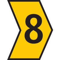 Markiruotė "8" laidui užmaunama 4-9mm karpoma geltona HGDC4 [pak. po 250 vnt.] - HELLERMANN TYTON