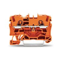 Gnybtas 4mm2/6.2mm oranžinis ant bėgelio - WAGO