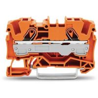 Gnybtas 6mm2/7.5mm oranžinis ant bėgelio - WAGO