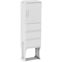 Skydas v/t 620x528x320mm IP54 poliesterio be montažinės plokštės su pamatu KSZ 53x60+KK+KF [kompl] - EMITER