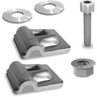 Gnybtas įžeminimo dvigubas Alu 8mm viela-viela - K2 SYSTEMS