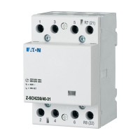 Kontaktorius 4P 40A 220V AC 3no+1nc 3 modulių Z-SCH230/40-31 - EATON