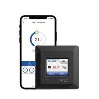 Reguliatorius temperatūros p/t grindų ir patalpos +5…+40C su Wi-Fi liečiamu ekranu juodas 16A/3600W 230V Comfort WiFi - COMFORTHEAT