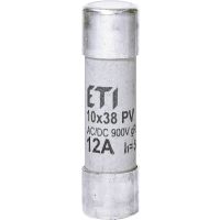 Cilindriniai saugikliai gR 900V CH10x38 gR 12A/900V AC/DC - ETI (pavadinimas tikslinamas)