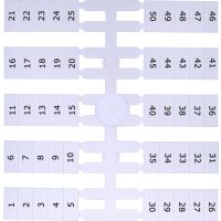 Elastiniai žymekliai (4 x 50 vnt.) 1-50 (EO4) - ETI (pavadinimas tikslinamas)