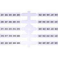 Elastiniai žymekliai (4 x 50 vnt.) 201-250 (EO3) - ETI (pavadinimas tikslinamas)