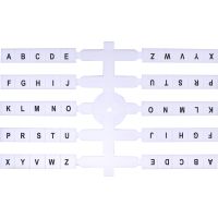 Elastiniai žymekliai (10 x 20 vnt.) A-Z (bez lit. Q) (EO3) - ETI (pavadinimas tikslinamas)