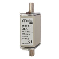 DC tipo saugiklis M000 bat 25A/80V DC - ETI (pavadinimas tikslinamas)