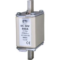 Pramoniniai peiliniai saugikliai DC su išmušikliu NH00/K 400A/80V DC - ETI (pavadinimas tikslinamas)