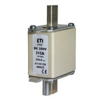 Pramoniniai peiliniai saugikliai WT/NH 00C DC - 250V su išmušikliu NH00 315A/250V DC - ETI (pavadinimas tikslinamas)