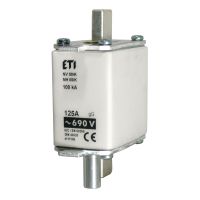 Pramoniniai peiliniai saugikliai su išmušikliu NH00/K GG 125A/690V - ETI (pavadinimas tikslinamas)
