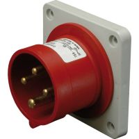 32A, 400V, 3P+PE, Įmontuojamas tiesus kištukas IP44 ERR 3243 - ETI (pavadinimas tikslinamas)