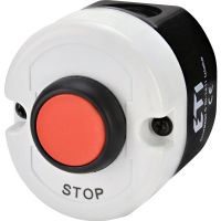 Vienguba dėžutė su įspaudžiamu mygtuku - raudonas - stop - 1 NC ESE1-V2 - ETI (pavadinimas tikslinamas)