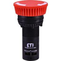 Kompaktinis grybo formos mygtukas, paspaudžiamas/pasukamas, 1NO ECM-T10-R - ETI (pavadinimas tikslinamas)