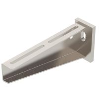 Sieninis ir atram. kronšteinas su privirinta plokštele B210mm Plienas, nerūdijantis A4 1.4571 ryškus, apdorotas AW 55 21 A4 - OBO BETTERMANN (pavadinimas tikslinamas)