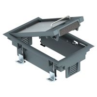 Montažinis liukas pakeltų grindų sistemoms 192x118x91 Poliamidas geležies pilkumo RAL 7011 GES2 DB 7011 - OBO BETTERMANN (pavadinimas tikslinamas)