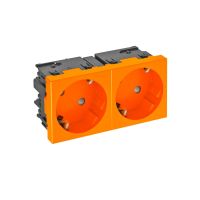 Kištukinis lizdas dvigubas 33° Apsaug. kontaktas, Connect 45 250V, 10/16A Polikarbonatas oranžinis RAL 2004 STD-D3SC ROR2 - OBO BETTERMANN (pavadinimas tikslinamas)