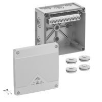 Dėžutė v/t [152x152x85] IP66/67/69 su gnybtais 5x10mm2 pilka be halogenų AboxPro100-10 - SPELSBERG