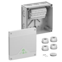Dėžutė v/t [182x182x90] IP55/66 su gnybtais 5x10mm2 pilka be halogenų AboxSL-10 - SPELSBERG
