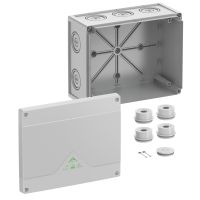 Dėžutė v/t [252x202x120] IP55/66 tuščia pilka be halogenų Abox250-L - SPELSBERG