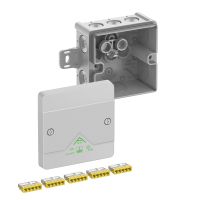 Dėžutė v/t [87x87x52] IP66 su gnybtais 5x0.5/2.5mm2 su tvirtinimo auselėmis pilka be halogenų Abox025AB-2.5 - SPELSBERG