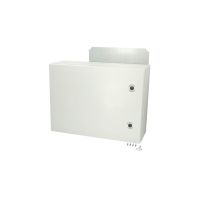 Spinta v/t [600x800x300] IP66 plastikinė su montažine plokšte tuščia 2 užraktų pilkos spalvos ARCA 608030 - FIBOX