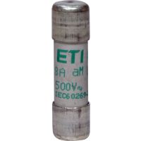 Saugiklis 8A 10x38mm aM 500V AC CH10 cilindrinis - ETI