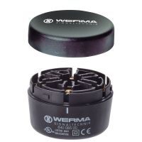 Elementas prijungimo švyturėliui juodas D70mm 12-230V AC/DC BWM BK - WERMA