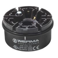Elementas prijungimo švyturėliui užsukamas juodas D70mm 12-230V AC/DC RM BK - WERMA