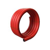 Vamzdis lygus D75/63.8 1250N/20cm klojimui prastūmimo būdu raudonas HDPE EVOCAB STING [100m] - EVOPIPES