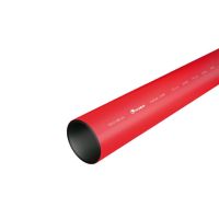Vamzdis lygus D110/96.8 1250N/20cm klojimui prastūmimo būdu raudonas HDPE EVOCAB STING [6m] - EVOPIPES