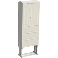 Skydas v/t 820x528x320mm IP44 poliesterio be montažinės plokštės [komplektas] - EMITER