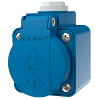 Lizdas v/t SCHUKO 3P 16A 230V IP44 mėlynas - MENNEKES