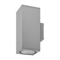 Šviestuvas v/t LED 55W IP65 3000/4000K 5400/5800lm 140x140mm H-332mm šviesiai pilkos spalvos Shoreline Pro Square Up+Down - DEKO LIGHT