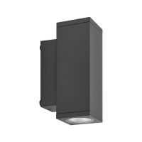 Šviestuvas v/t LED 7.5W IP65 3000/4000K 700/7800lm 70x70mm H-186mm tamsiai pilkos spalvos Shoreline Pro Square Up+Down - DEKO LIGHT