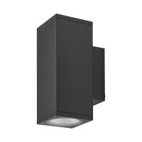 Šviestuvas v/t LED 21W IP65 3000/4000K 1800/2000lm 100x100mm H-238mm tamsiai pilkos spalvos Shoreline Pro Square Up+Down - DEKO LIGHT