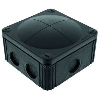 Dėžutė v/t [110x110x66] IP66/IP67 su gnybtais juoda be halogenų D5.2-17mm PAKSW110x110 - PROTEC