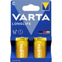 Elementas galvaninis šarminis LR14 C 1.5V LONGLIFE [pak. po 2 vnt.] - VARTA