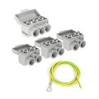 Rinkinys gnybto atsišakojimo į atramą SLT50 (SV15) [rinkinyje 3 dvigubi 2.5-35mm2, 1 trigubas 2.5-35mm2 mėlynas, įžeminimo laidas] - MOREK