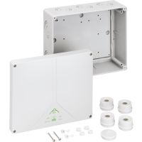 Dėžutė v/t [250x200x115] IP65/IP54 tuščia pilka be halogenų Abox 250-L - SPELSBERG