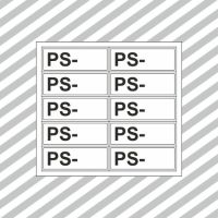 Rinkinys ženklų užrašas PS- 30x90mm lipdukas OZ/08 [rinkinyje 10 vnt.] - SAUGOS ŽENKLAI