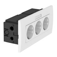 Lizdas trigubam Modul45 84x185x59mm Polikarbonatas baltas RAL 9010 SDE-RW D0RW3B - OBO BETTERMANN (pavadinimas tikslinamas)